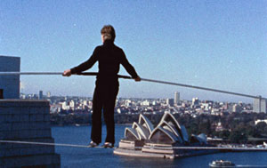 Philippe Petit tightrope-walks between the towers of the Sydney Harbor Bridge. (Courtesy Photo) Philippe Petit tightrope-walks between the towers of the Sydney Harbor Bridge. (Courtesy Photo)