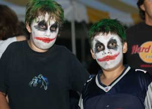 Double vision: Nick Blauch and Nick Hildreth both pose as the Joker.