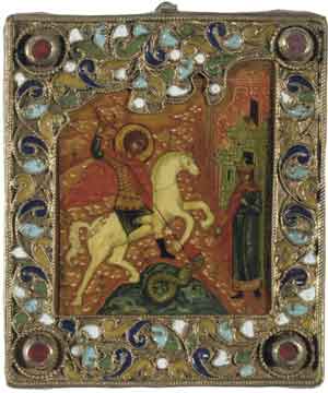 An icon of St. George circa 1750 is one of many icons featured at the museum. (Courtesy photo)