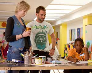 Jane Lynch, Seann William Scott, and Bobb’e J. Thompson in Role Models. (Courtesy photo)