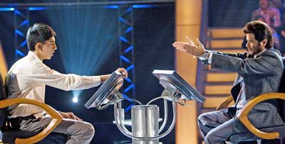 Dev Patel and Anil Kapoor in Slumdog Millionaire. (Courtesy photo)