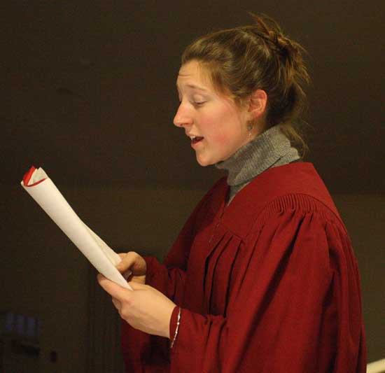 Liz Frothingham sings a solo.